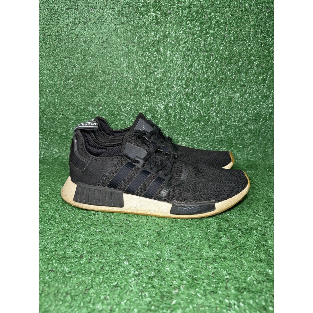 Adidas NMD_R1 Mens Size 11 Black White Gum Running Shoes Ultra Boost Sneakers